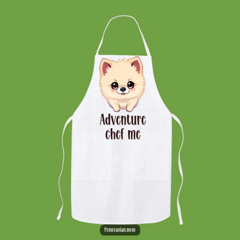 Funny Kawaii Pomeranian Apron - Sparkling Eyes Kitchen Adventure Gift