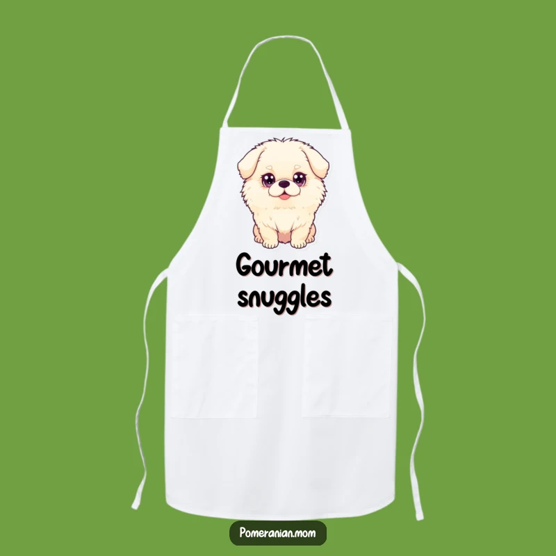 Funny Dog Apron: Fluffy Pooch with Big Eyes for Pet Lovers