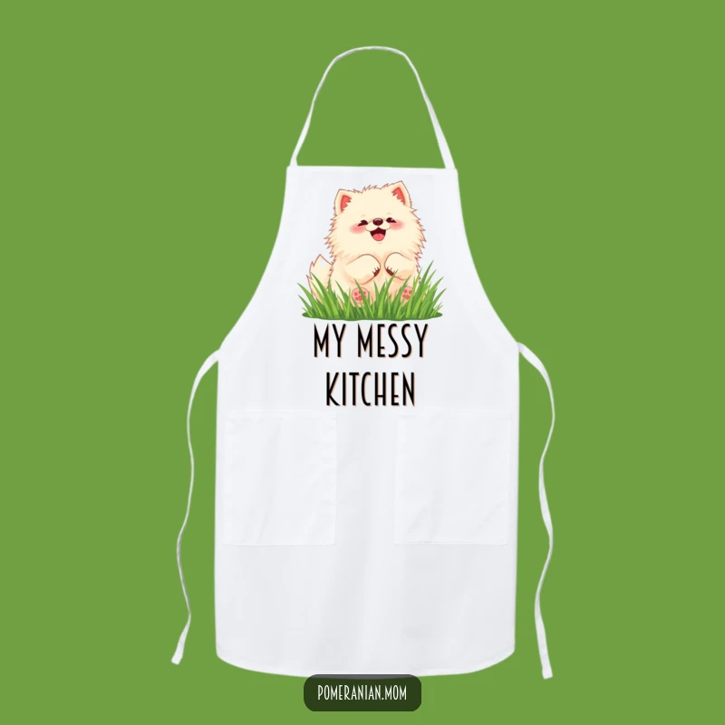 Funny Pomeranian Apron: Kawaii Kitchen Fun for Dog Lovers