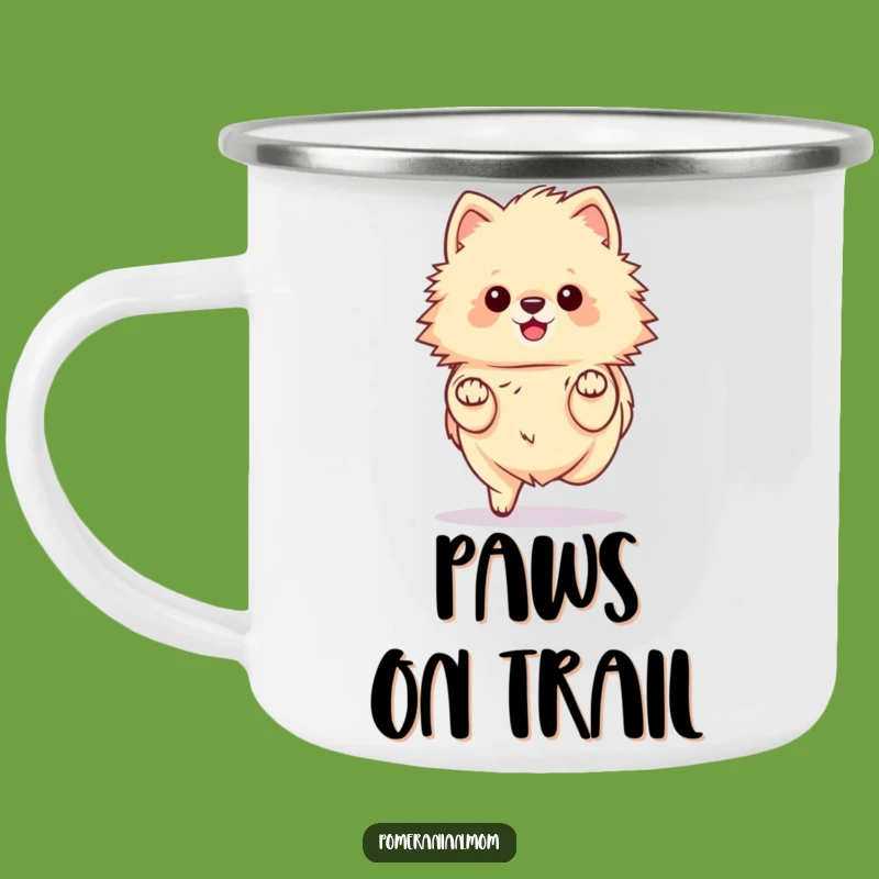 Funny Kawaii Pomeranian Campfire Mug - Chic Adventure & Hilarious Dog Gift