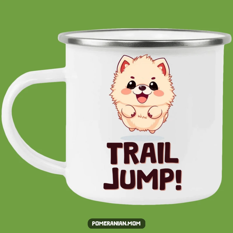 Funny Kawaii Pomeranian Campfire Mug - Adventure & Hilarious Dog Gift