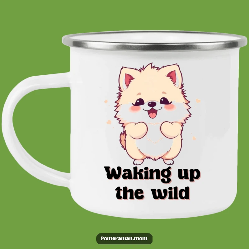 Funny Kawaii Pomeranian Shake Camping Mug - Outdoor Excitement Fun