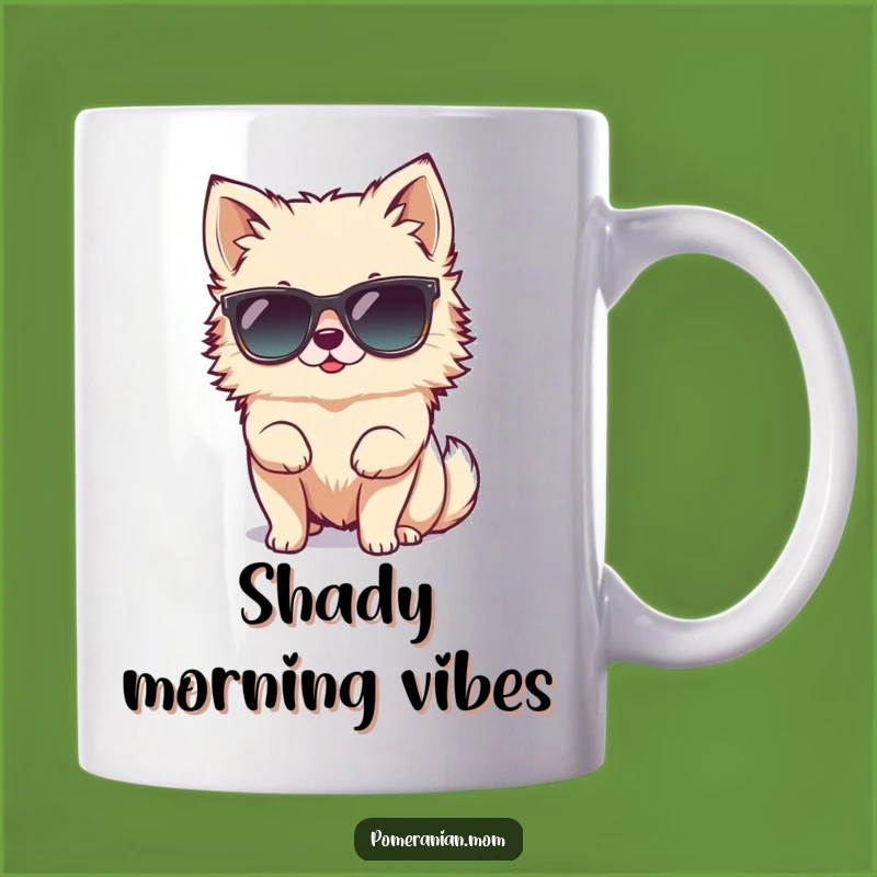 Funny Tiny Pomeranian Sunglasses Mug - Cool Pup Lover's Gift