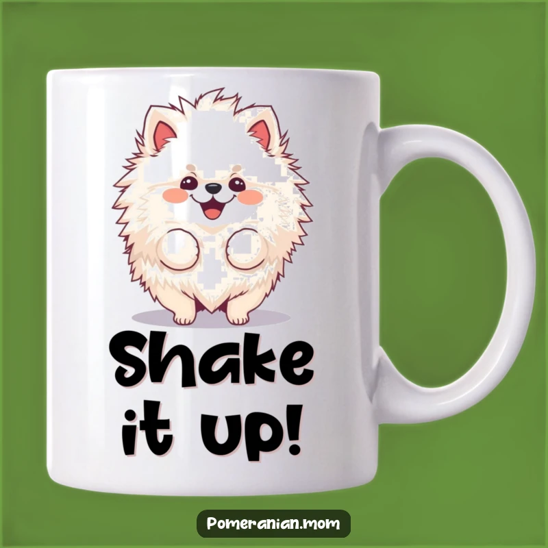 Funny Pomeranian Shake Mug: Fluffy Dog Joyful Fur Gift