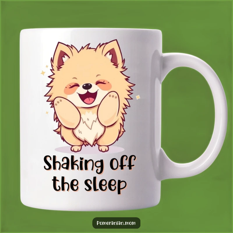 Funny Kawaii Pomeranian Mug: Glee-Filled Shake, Perfect Humorous Gift for Poms Lovers