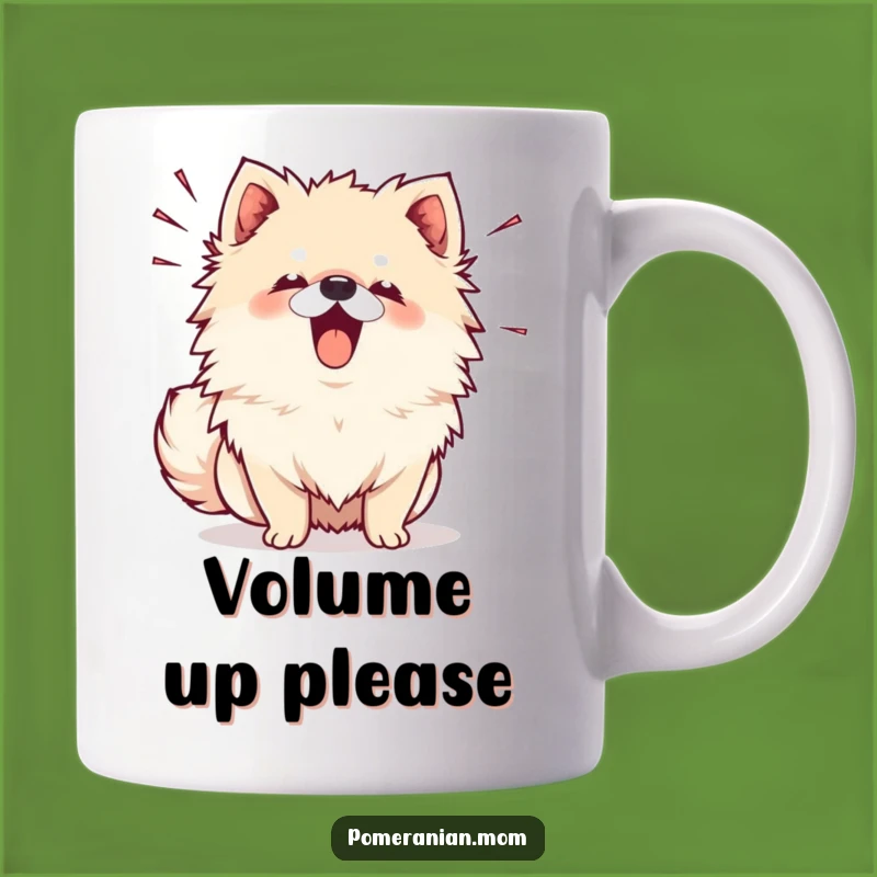 Funny Kawaii Pomeranian Bark Mug - Loud & Cute Dog Lover Gift