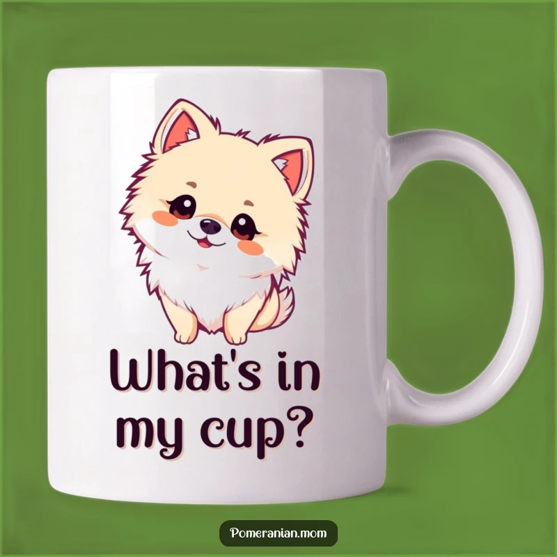 Funny Kawaii Pomeranian Curiosity Mug - Adorable & Hilarious Dog Gift