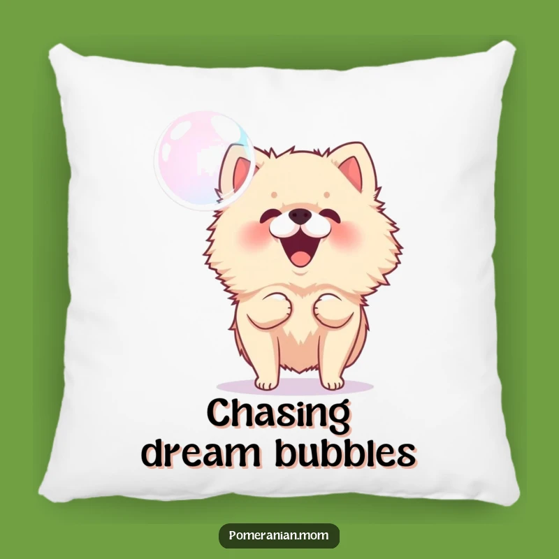 Comfy Funny Pomeranian Bubble Bark Pillow: Adorable and Hilarious!