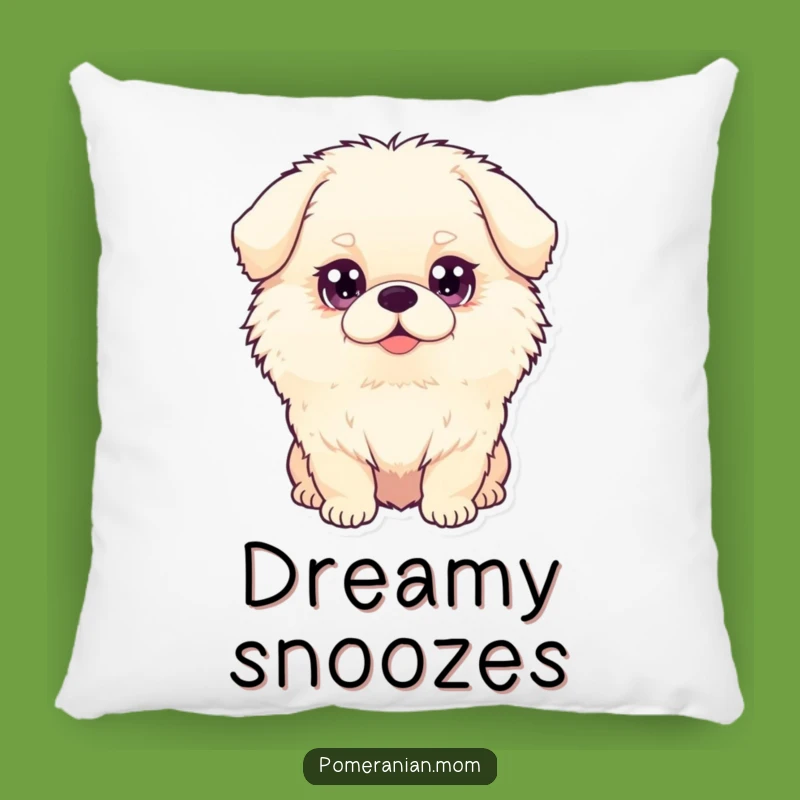 Cute Dog Pillow: Soft Cushion with Fluffy Pooch & Sparkling Eyes