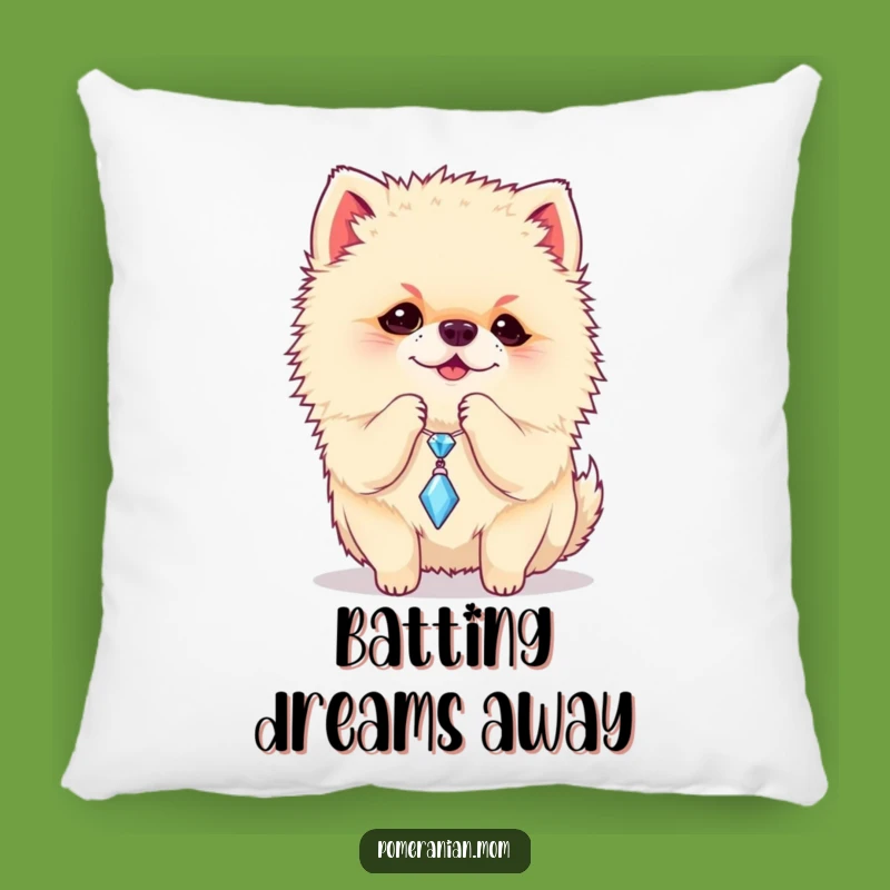 Cute Funny Pomeranian Pillow: Playful Charm Pup, Comfy & Hilarious Accent