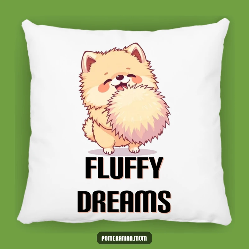 Cute Pomeranian Pillow: Soft Cushion with Joyful Pom-Pom Shaker