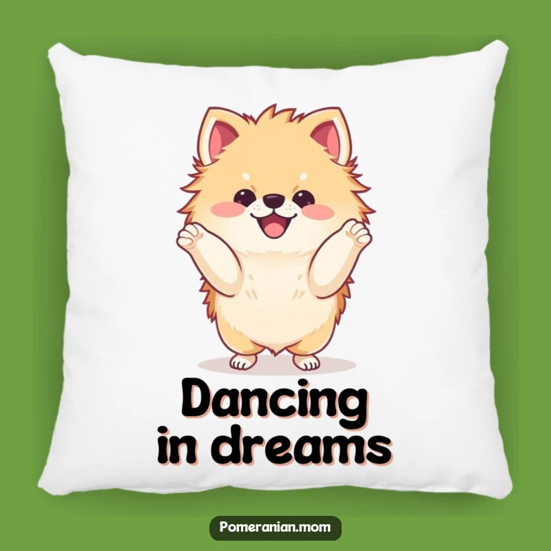 Funny Dancing Pomeranian Pillow: Cozy Kawaii Paws Comfort