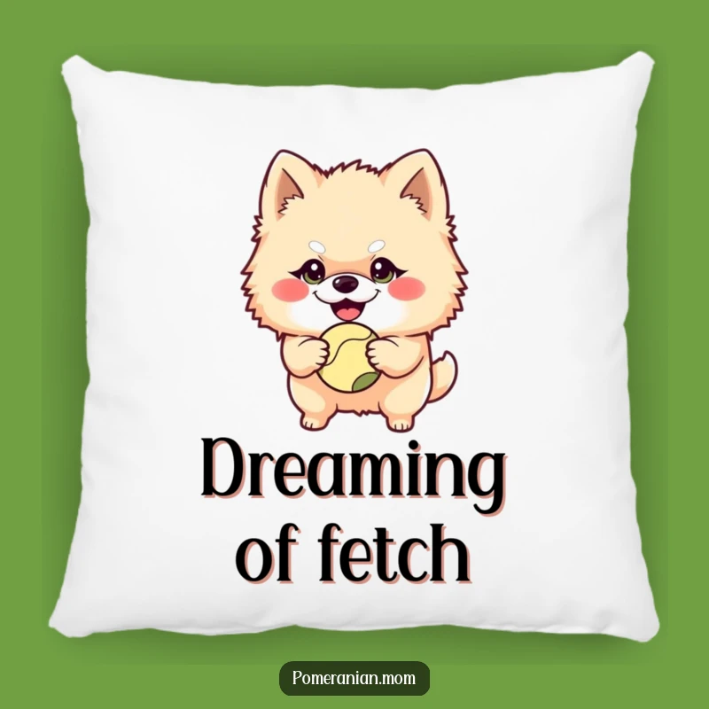 Cozy Funny Mischievous Pomeranian Ball Pillow - Playful Accent Decor Gift