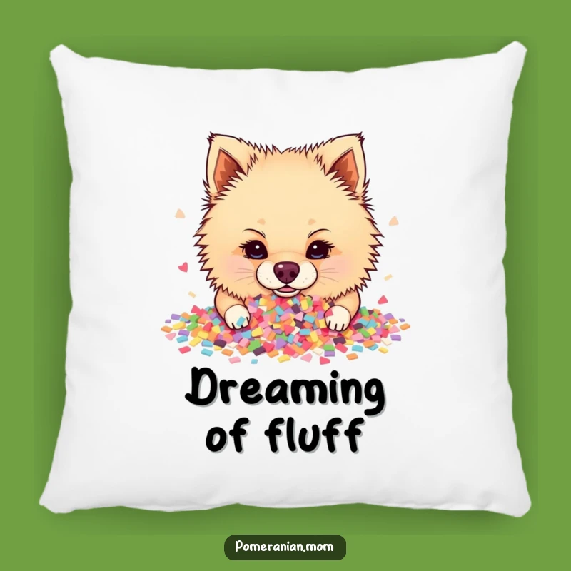 Funny Pomeranian Confetti Nap Pillow: Cozy Comfort with Hilarious Doggy Dreams
