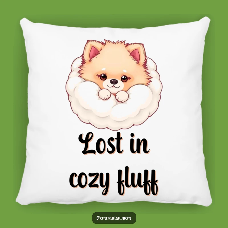 Funny Fluffy Pomeranian Cloud Pillow: Cozy Kawaii Comfort