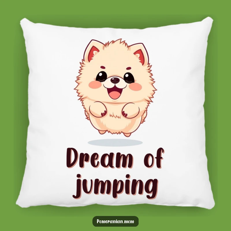 Funny Kawaii Pomeranian Jump Pillow - Cozy & Hilarious Accent
