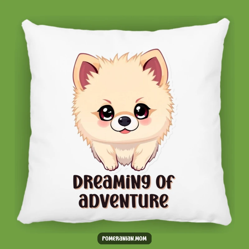 Funny Kawaii Pomeranian Pillow - Sparkling Eyes Adventure Cushion Gift