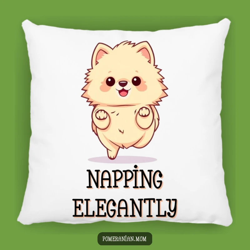 Funny Kawaii Pomeranian Prance Pillow - Cozy & Chic Accent