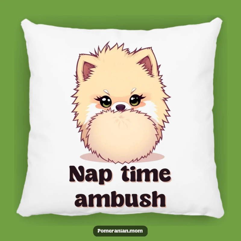 Funny Kawaii Pomeranian Pillow - Mischievous Pompom Cushion Gift