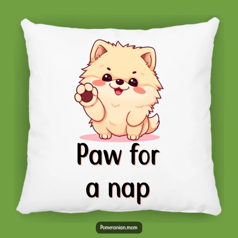 Funny Kawaii Pomeranian Pillow - Cheerful Handshake Cushion Gift