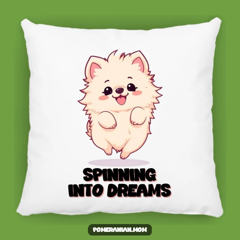 Funny Kawaii Pomeranian Spin Pillow: Cozy & Hilarious Accent Decor