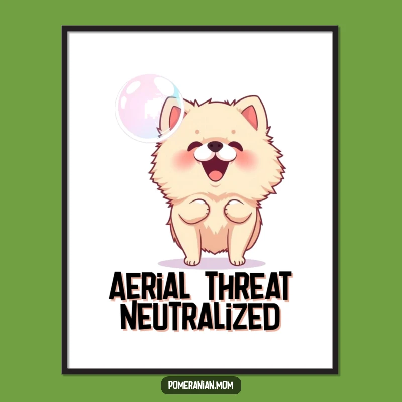 Instant Download Funny Pomeranian Bubble Bark Art: Playful Digital Decor