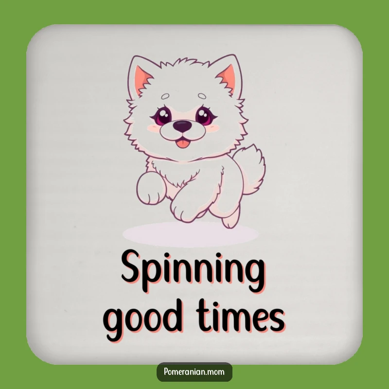 Funny Fluffy Dog Tail Chase Coaster Set, Silly Gift for Hosts