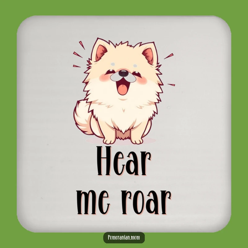 Funny Kawaii Pomeranian Bark Coaster - Loud Fun Protection