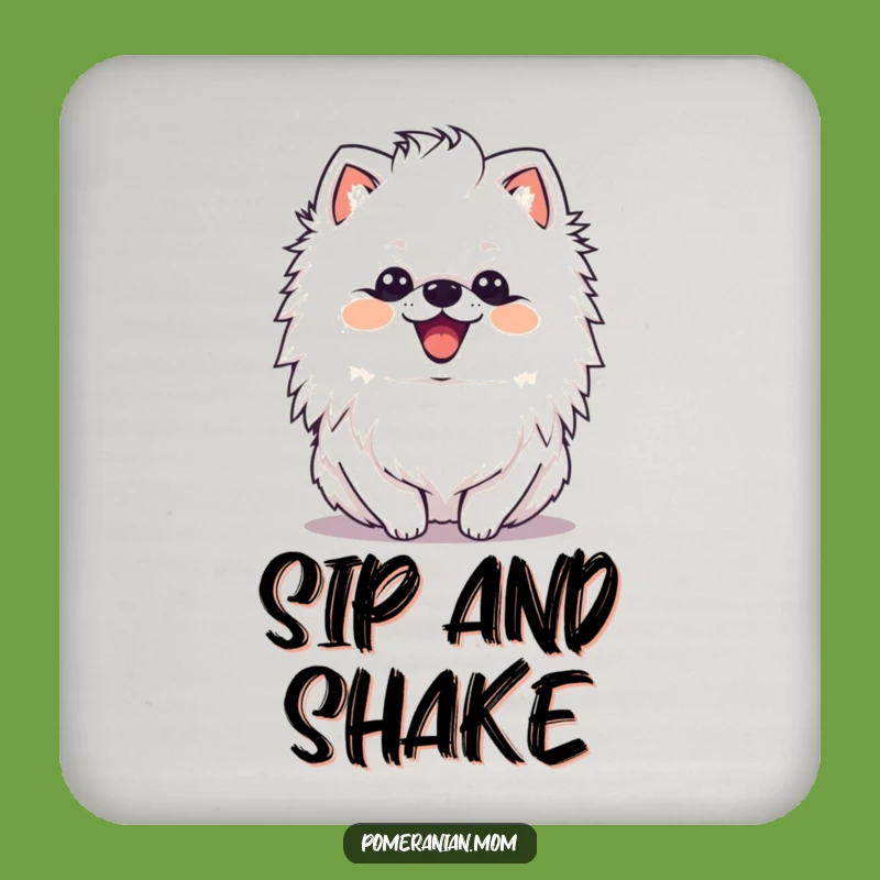 Protect Surfaces Funny Kawaii Pomeranian Mane Shake Coaster - Joyful Gift