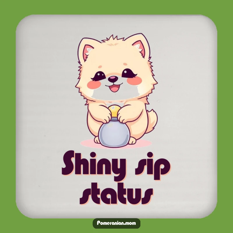 Funny Balanced Pomeranian Coaster Set: Protect Surfaces with Skillful Charm!