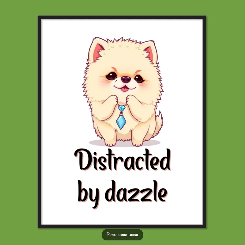 Funny Pomeranian Charm Poster: Playful Pup Art, Hilarious & Cute Wall Decor