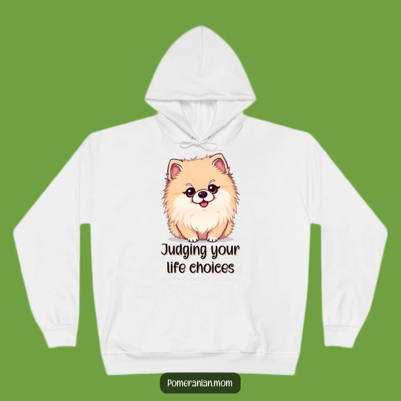 Cozy Funny Curious Kawaii Pomeranian Hoodie: Warmth and Whimsy for Dog Fans
