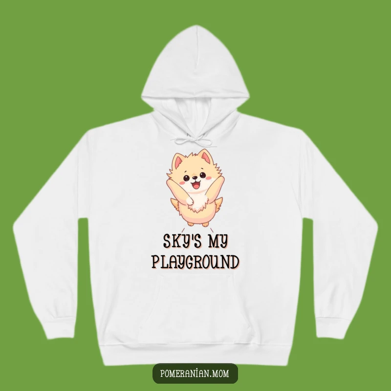 Cozy Funny Kawaii Pomeranian Leap Hoodie - Dynamic Dog Gift