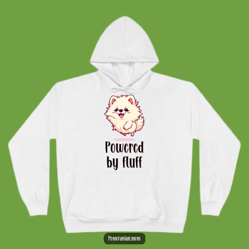 Cozy Funny Kawaii Pomeranian Leaping Hoodie - Warm & Playful Gift