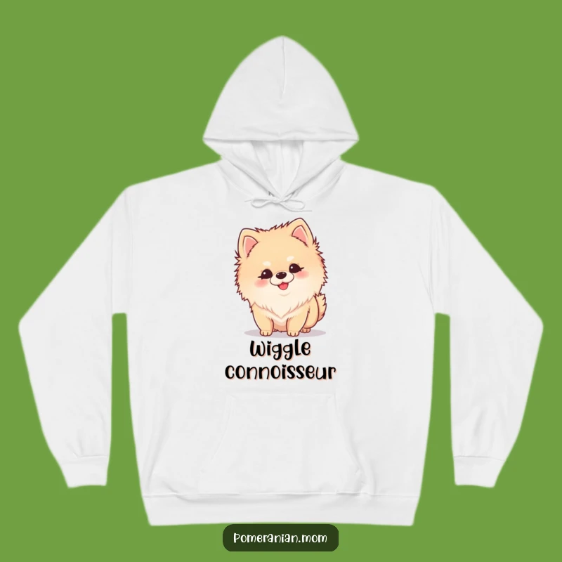 Cozy Funny Kawaii Pomeranian Sniffing Hoodie - Warm & Curious Gift