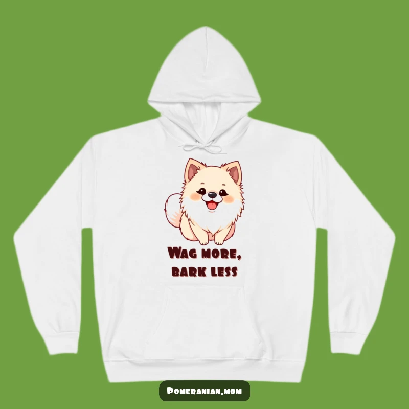Cozy Funny Pomeranian Hoodie: Ecstatic Smile Pup, Warm & Hilarious Gift Apparel