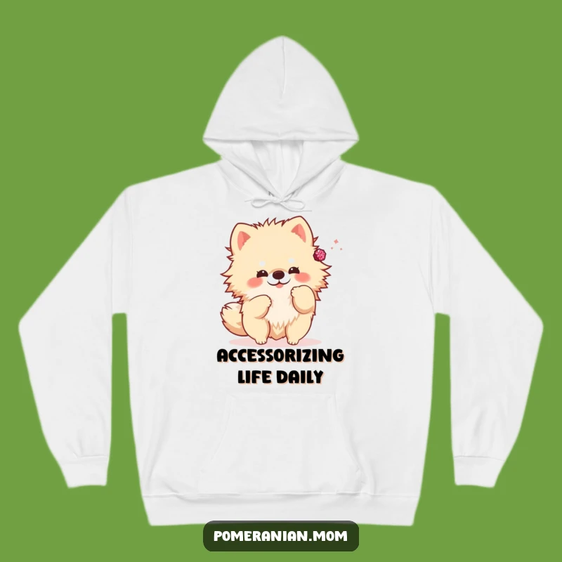 Cozy Funny Sparkly Toss Kawaii Pomeranian Hoodie: Warmth Meets Playful Glamour