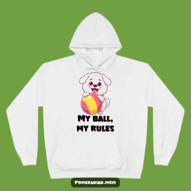 Funny Fluffy Dog Ball Bounce Hoodie, Cozy Happy Gift for Dog Lovers