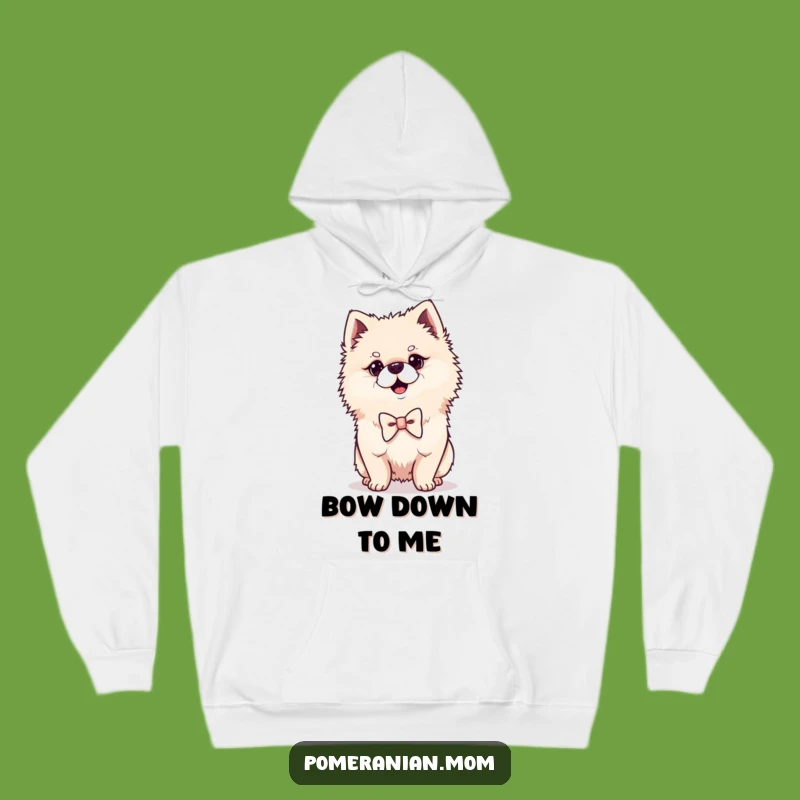 Funny Kawaii Pomeranian Hoodie: Cozy & Chic Bowtie Dog, Perfect Humorous Gift