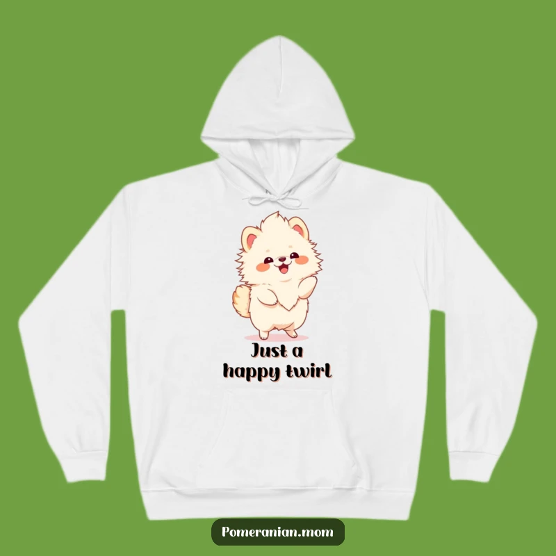Funny Kawaii Pomeranian Hoodie: Cozy & Cute Twirling Dog, Perfect Humorous Gift