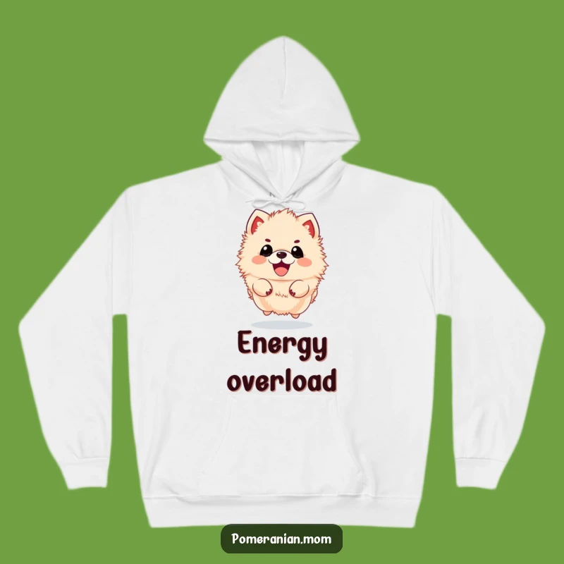 Funny Kawaii Pomeranian Jump Hoodie - Cozy & Playful Dog Lover Wear