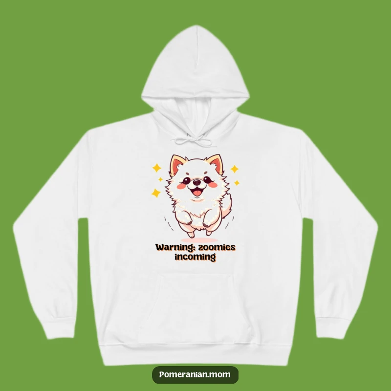Funny Pomeranian Zoomies Hoodie: Cozy Kawaii Dog Lover Warmth
