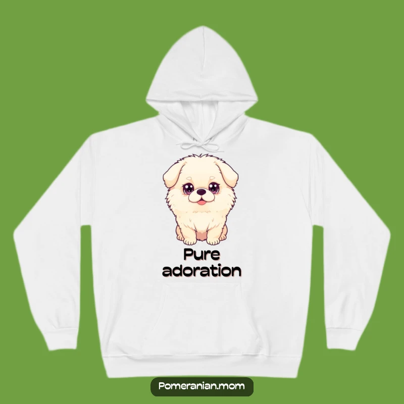 Cozy Funny Dog Hoodie: Fluffy Pooch with Sparkle Eyes, Warm Funny Gift