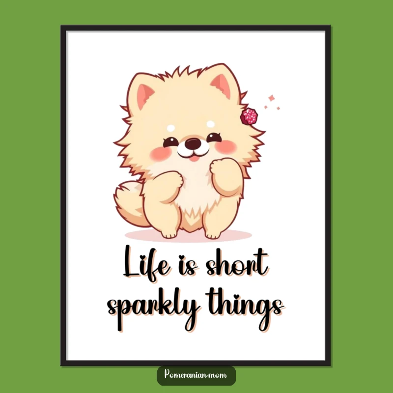 Funny Free Printable Wall Art: Sparkly Pom Tossing Playful Decor Downloadable