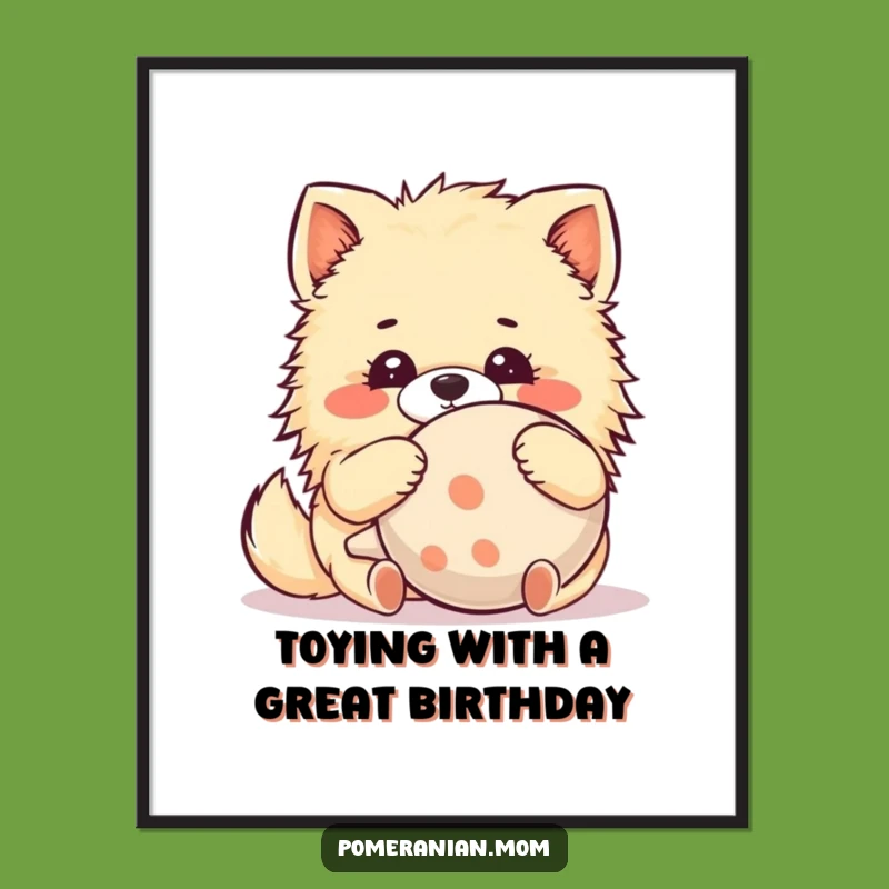 Free Printable Kawaii Pomeranian Wall Art: Funny Dog Toy Decor, Downloadable DIY Cuteness!