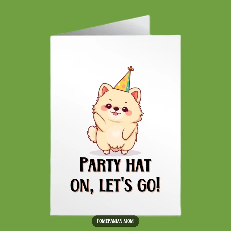 Free Printable Bday Card: Party Hat Pom Balance Funny Gift Downloadable