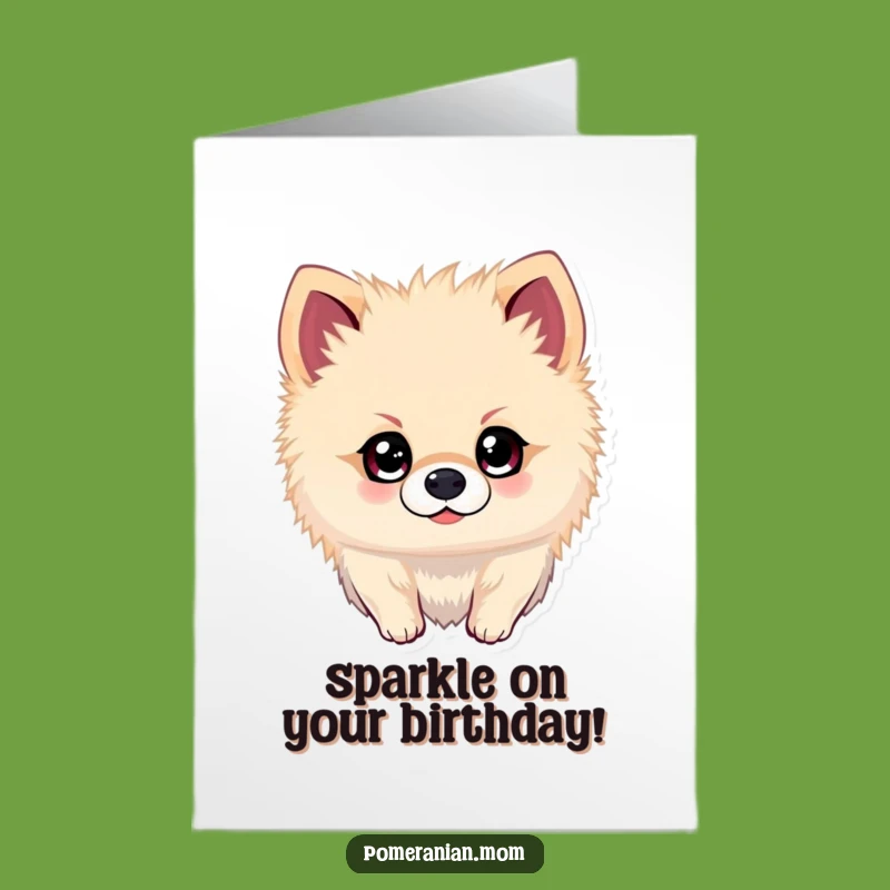 Free Printable Birthday Card: Adventurous Kawaii Pomeranian, Funny Dog Downloadable Gift