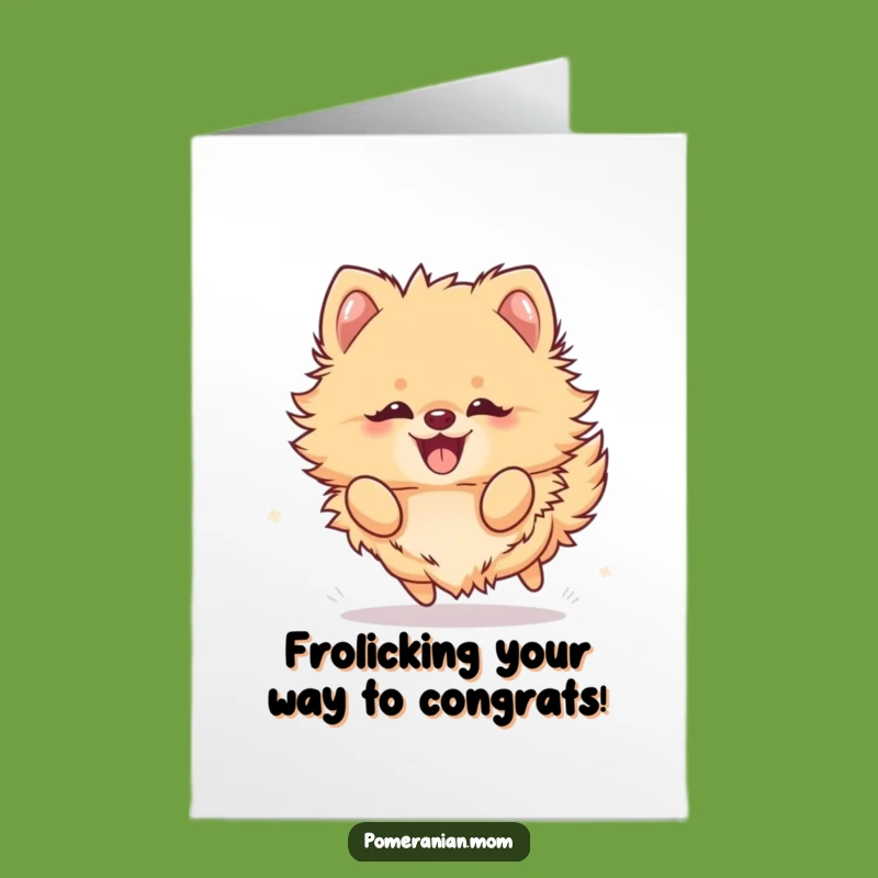Free Printable Pomeranian Congrats Card - Frolic Star Downloadable