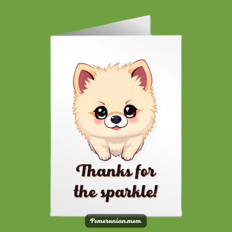 Free Printable Thank You Card: Adventurous Kawaii Pomeranian, Funny Dog Downloadable Gift