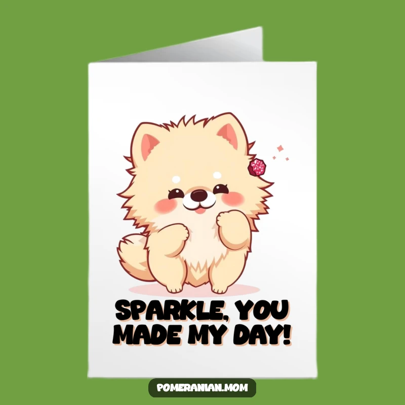 Free Printable Thank You Card: Sparkly Pom Tossing Humorous Gratitude Downloadable